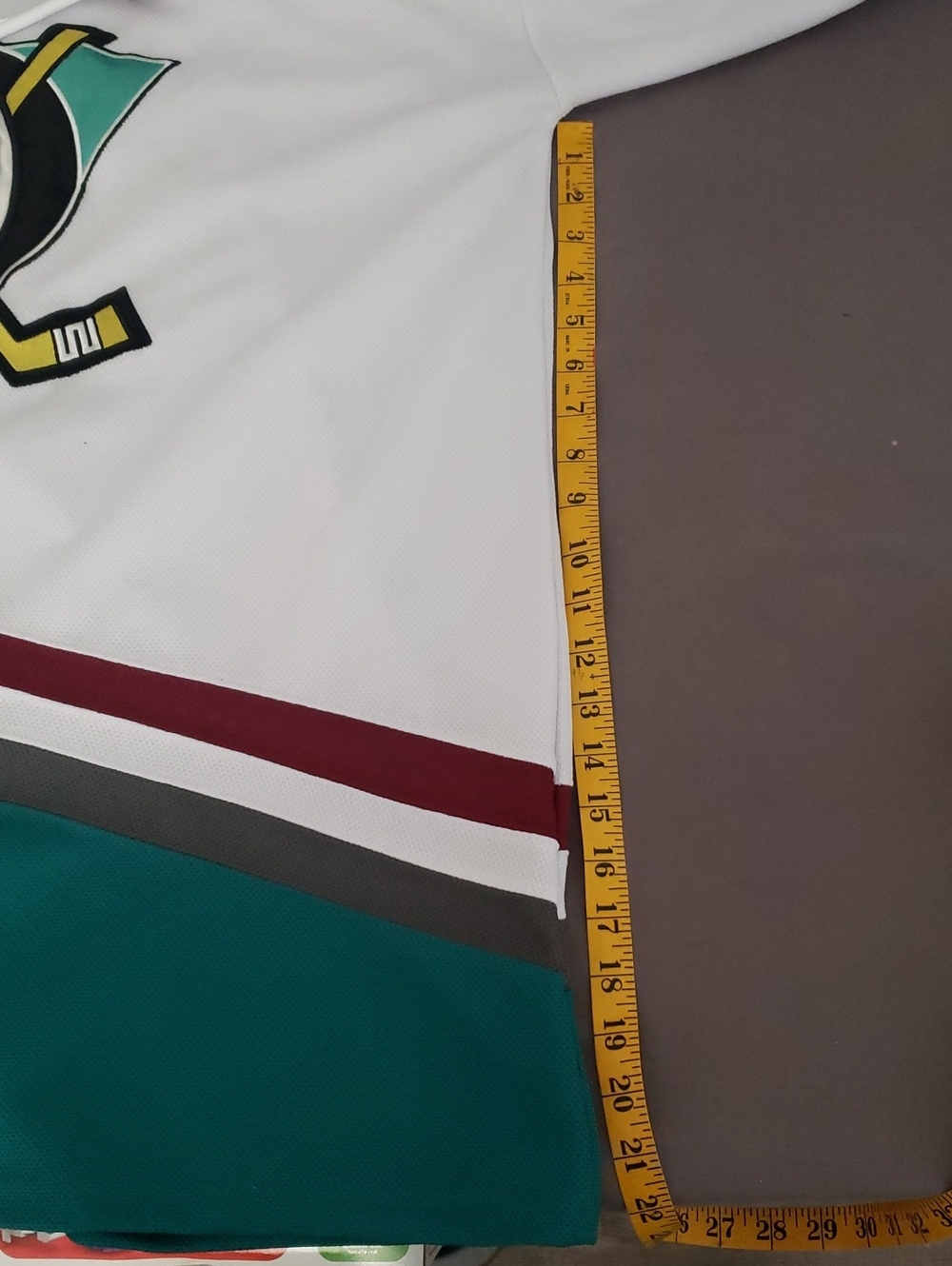 Anaheim Mighty Ducks #44 Fulton Reed White Teal Burgundy Hockey Jersey XXXL - Picture 6 of 6